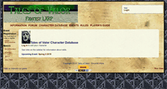 Desktop Screenshot of characters.talesofvalor.com